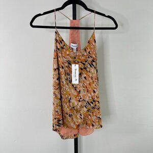 NWT Veronica M. Women's Sleeveless Racerback Riya Orange Cami Tank Top Size L